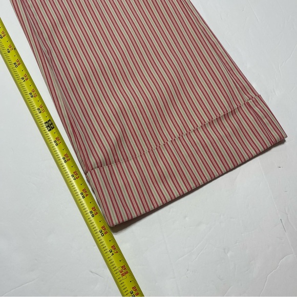 Moda International Pink & Tan Striped Christie Fit Pants Women’s Size 4 Flare - Picture 2 of 10